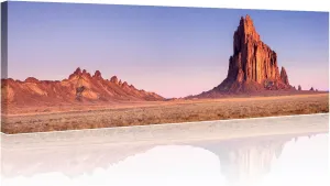 1 Panel Modern Wall Art Shiprock New Mexico Southwestern Desert Landscape Posters and Prints for Living Room Bedroom Decoration, Wooden Framed Gallery-Wrapped Ready to Hang, 12" Wx46 H