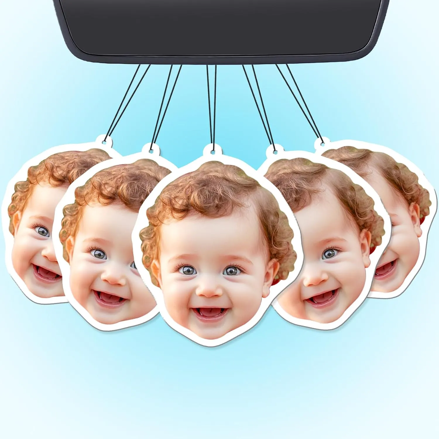 10-1000 Pcs Custom Air Fresheners with Picture - Personalized Photo or Logo Air Freshener, Customized Gifts for Branding Business Events Promotions (A2-Irregular Shape)