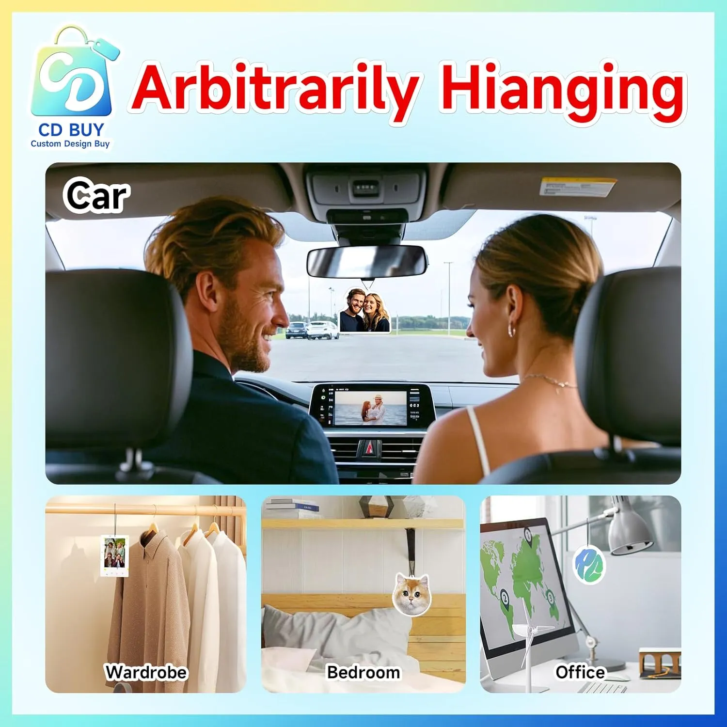 10-1000 Pcs Custom Air Fresheners with Picture - Personalized Photo or Logo Air Freshener, Customized Gifts for Branding Business Events Promotions (A2-Irregular Shape)