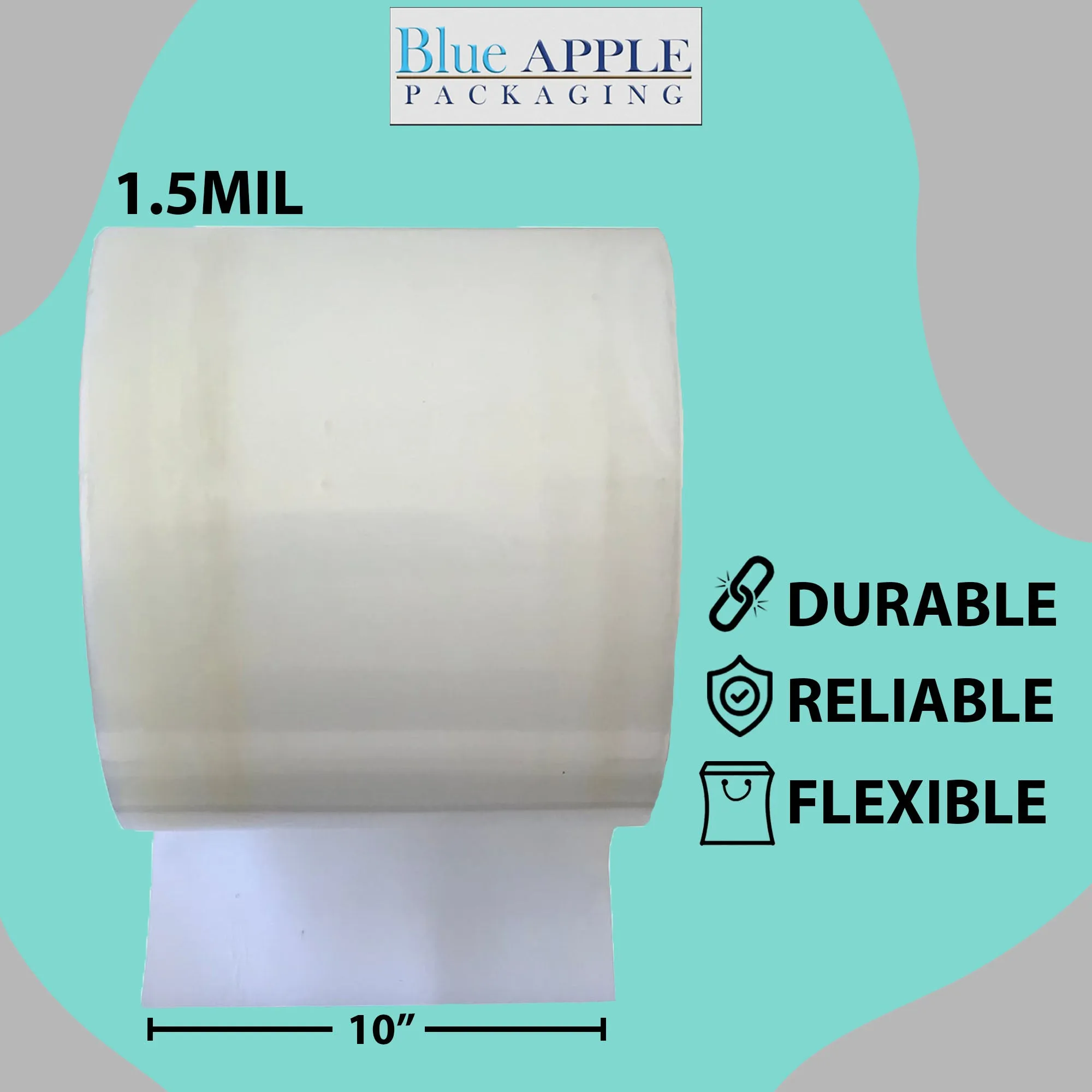 10 inch x 2900ft Poly Tubing Roll 1.5 Mil LDPE Low Density