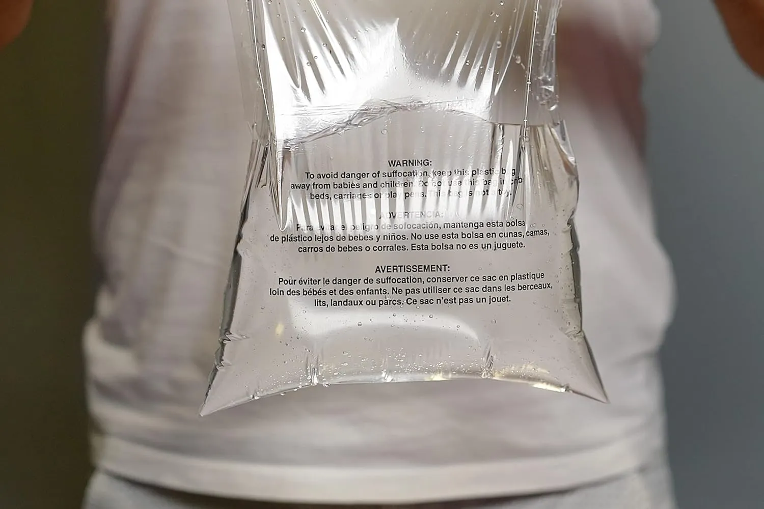 1000 Count - 12x15 Inc Clear Poly Bags With Suffocation Warning for Shipping and Packaging Self Seal, Resealable