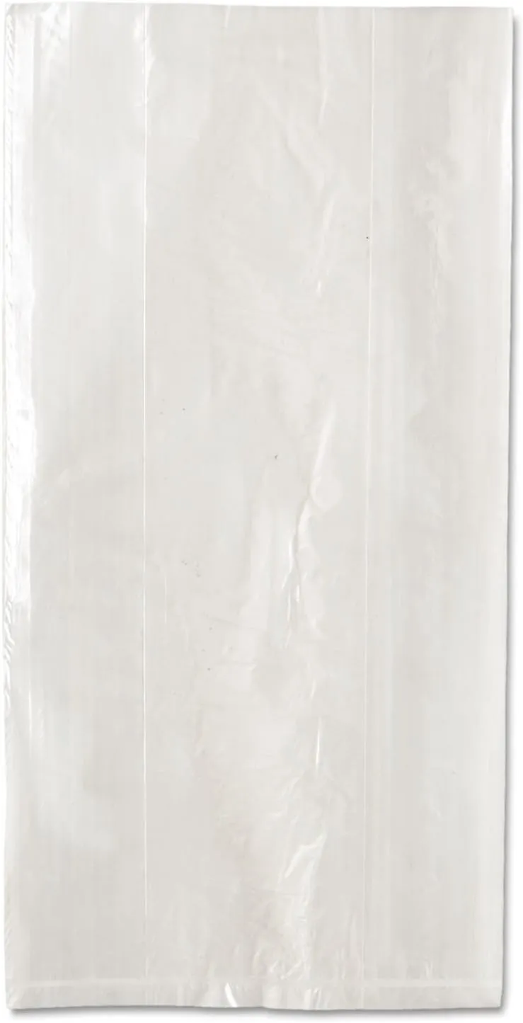 1000 Count LDPE Clear Poly Bags - Food Storage, Produce, Meat, Seafood, or Bread & Bakery Bags - 8"x4"x18"