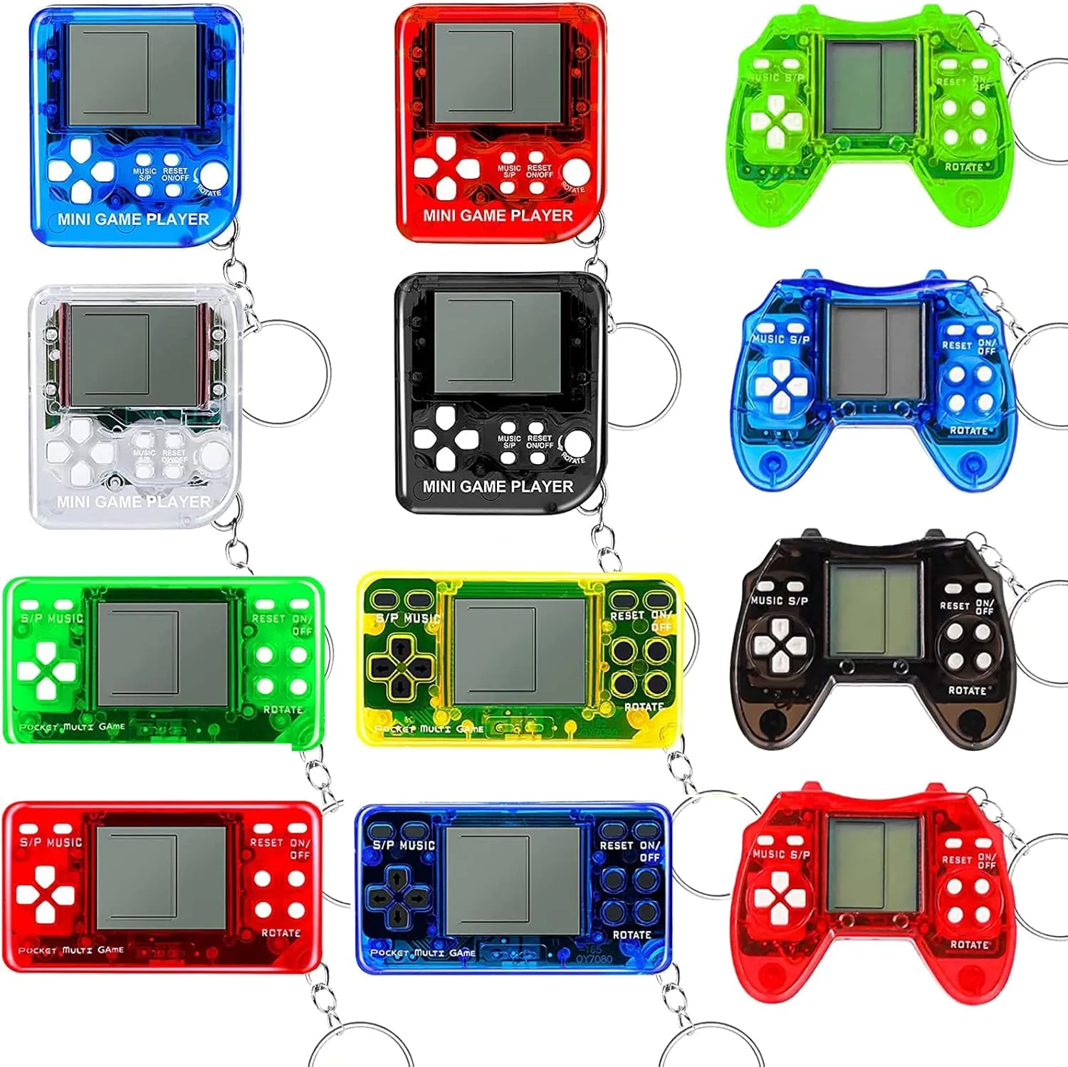 12 PCS Video Game Party Favors, Video Game Keychain Birthday Gaming Party Supplies Goodie Bag Stuffers Gift Idea for Kids