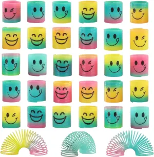 120 Pack Spring Rainbow Magic Fidget Stress Coil Mini Springs Bulk Toys for Party Favor Carnival Prize Birthday Goodie Bag Stuffers for Kids Boys Girls… (120)