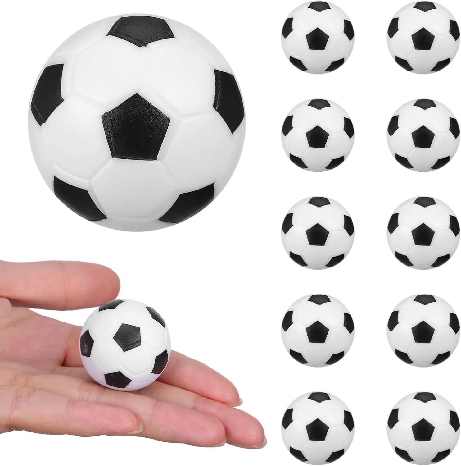 12Pcs Mini Soccer Balls for Table Foosball Desk Foosball Replacements Compact Table Game Supplies for Parties Sports Events and Fun Gatherings