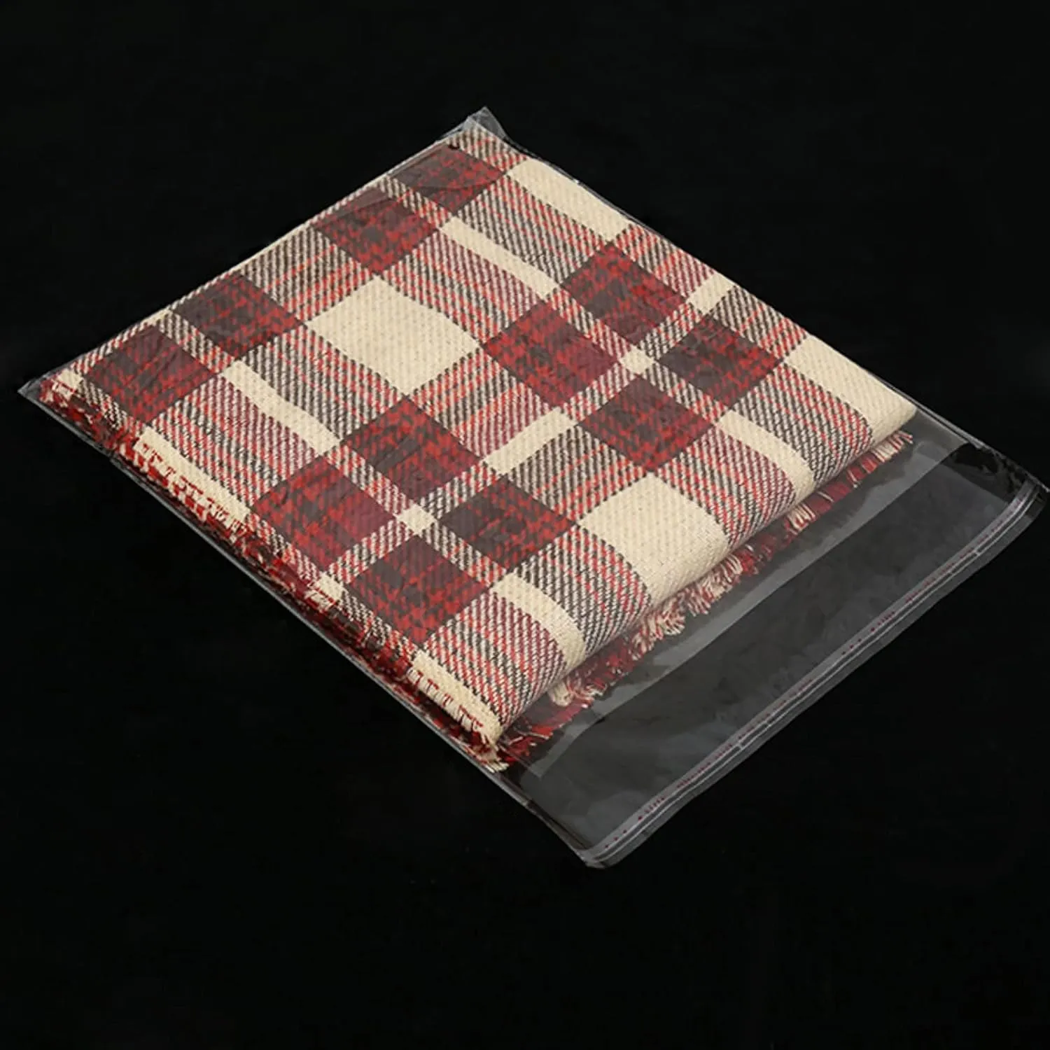 14" x 20" Clear Poly Bags 100pcs Plastic Cellophane Bags Self Adhesive Cello Bags 1 Mil for Clothing T-Shirt Gifts