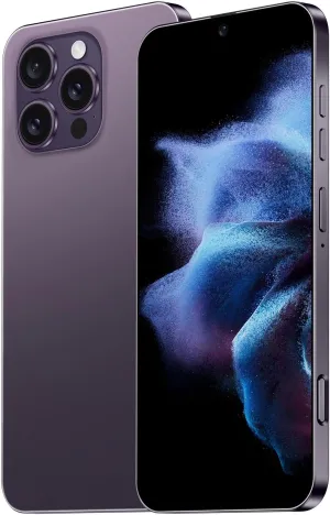 15 PROMAX5G Unlocked Smartphone,12GB 512GB Fully Cell Phone for Android 14, 6.8" Unlocked Cell Phone, 6800mAh, 48MP 108MP Dual Camera/Dual SIM/Fingerprint Lock/Face (Purple)