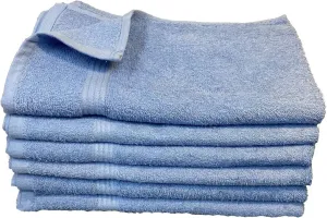 16X27 Salon Hand Towels Colors (12Pack-36Pack- 60Pack-120Pack) 100% Cotton for Hair Salons, Nail Salons, Tanning Salons, Golf Course (Light Sky Blue, 12)