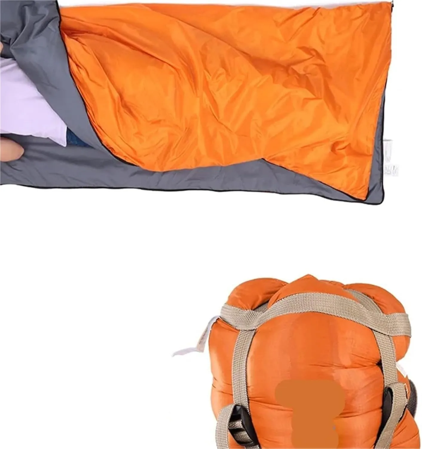 190 * 75cm Envelope Sleeping Bag Adult Camping Outdoor Mini Walking Beach Sleeping Bags Ultralight Travel Spring Autumn