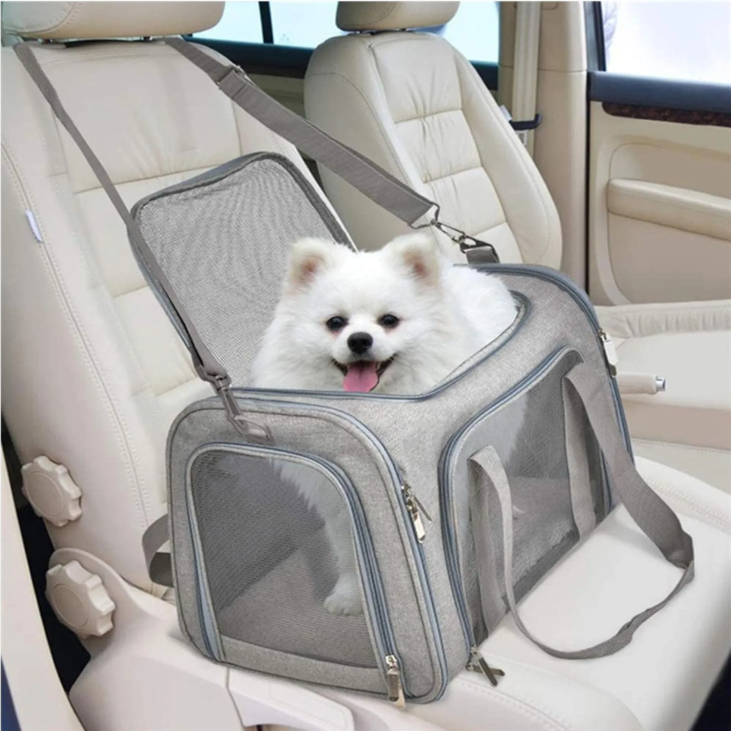 19×13×13 Inches Cat, Dog Carrier for Small Medium Puppies up to 25 Lbs,Soft-Sided Travel & Airline Approved Pet Carrier,Breathable & Foldable Design for Daily Use & Pet Care with Foldable Bowl