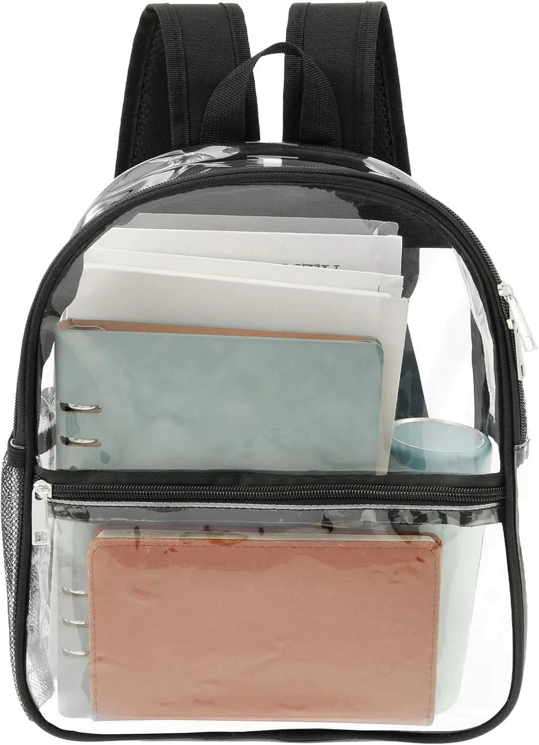 1Pcs Clear Stadium Backpack Portable Clear Concert Bag with Reinforced Straps Large Capacity Transparent Backpack for Concerts Work Traveling Sports Events