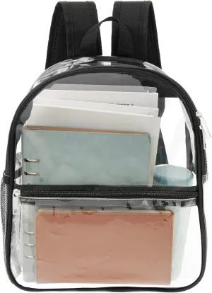 1Pcs Clear Stadium Backpack Portable Clear Concert Bag with Reinforced Straps Large Capacity Transparent Backpack for Concerts Work Traveling Sports Events