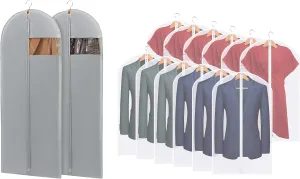 2 Pack 65'' Dress Bags   12 Pack 40'' Translucent Garment Bags
