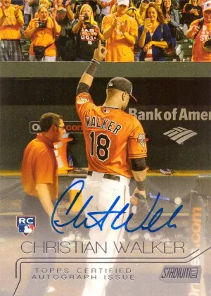 2015 Topps Stadium Club Baseball #SCA-CW Christian Walker Certified Autograph Rookie Card