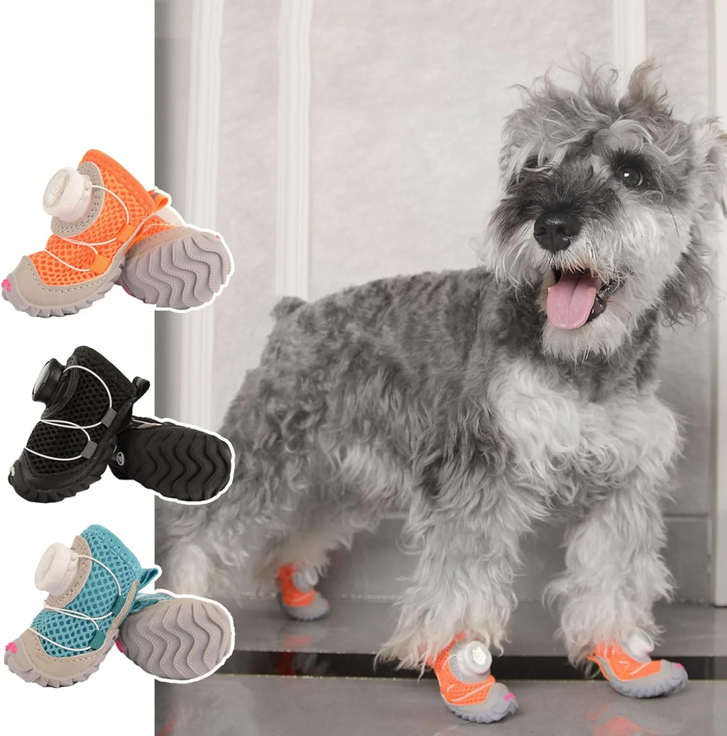 2pack Small Dog Shoes with Soft Soles Comfortable Protective Dog Footwear for Small Media Large Pet