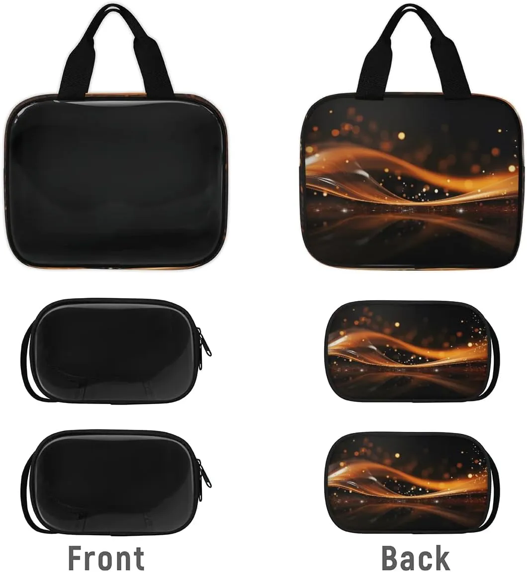 3 PCS Travel Makeup Bag Set Abstract Water Droplets Translucent Cosmetic Bags Portable Toiletry Bag for Women Makeup & Skincare Storage for Travel & Daily Use