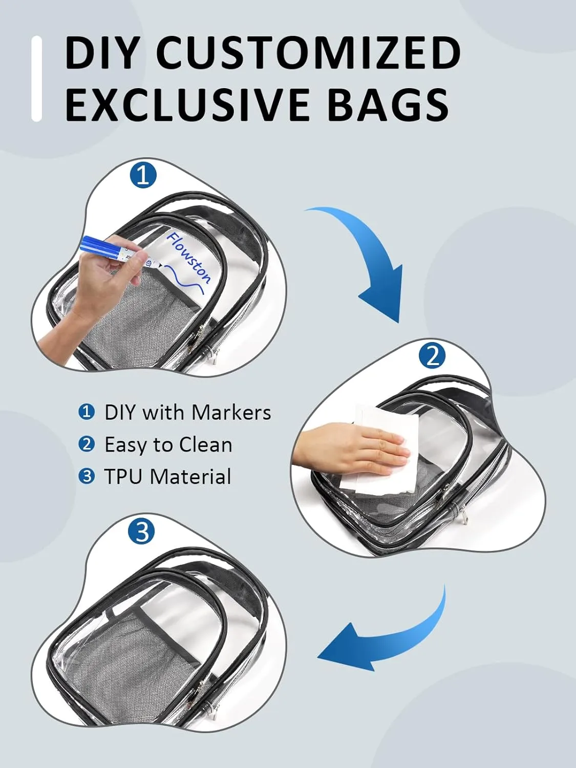 3 Pockets Clear Bag for Stadium Events Approved Clear Crossbody Sling Bag Fanny Pack Purses for Women Men