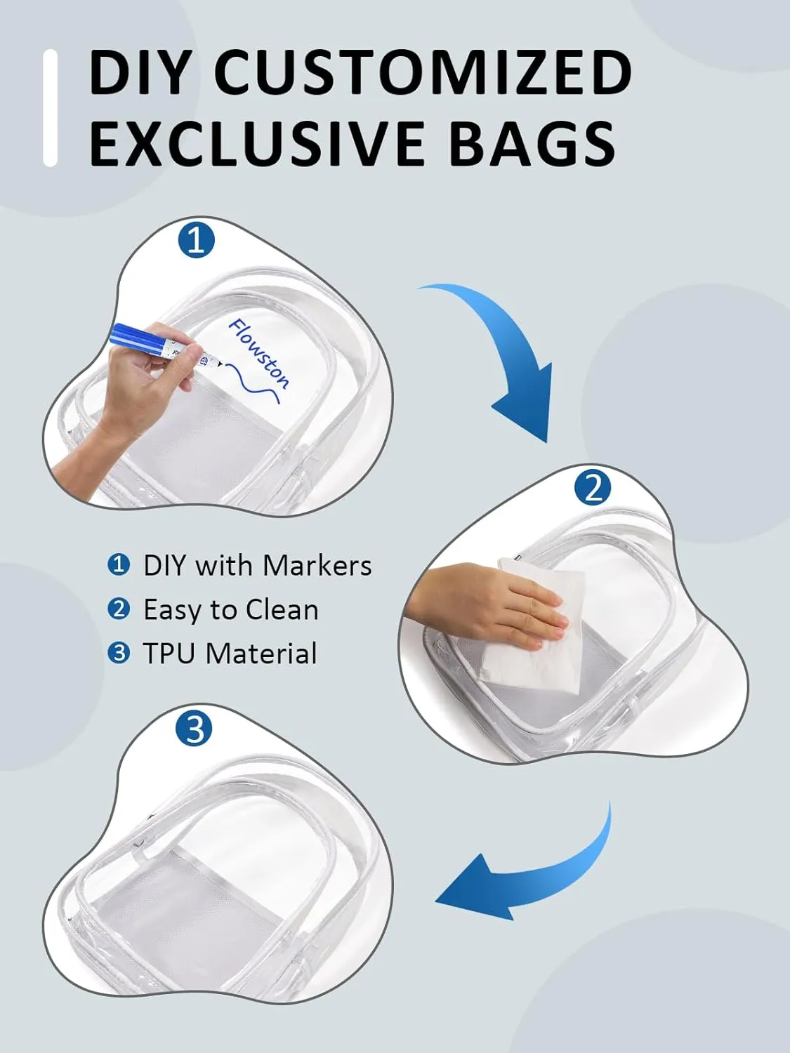 3 Pockets Clear Bag for Stadium Events Approved Clear Crossbody Sling Bag Fanny Pack Purses for Women Men