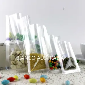 3 Side Sealed, All Clear bag, NO Zip, Various Sizes