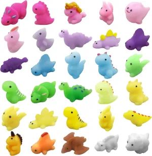 30PCS Mochi Squishy Toys, Mini Kawaii Dinosaur Squishies Soft Fidget Toys Stress Squeeze Toys Party Bags Filler for Boys Girls Birthday Gifts