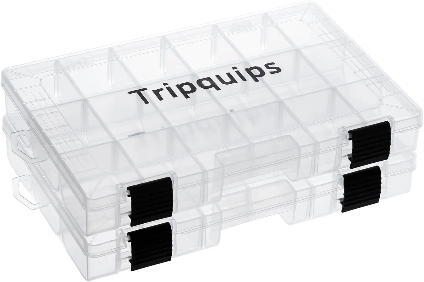 3600 Tackle Trays, Plastic Storage Organizer Box with Removable Dividers - Tackle Boxes - Fishing Tackle Storage - 3700 Tackle Trays - 2 Packs/4 Packs Box Organizer