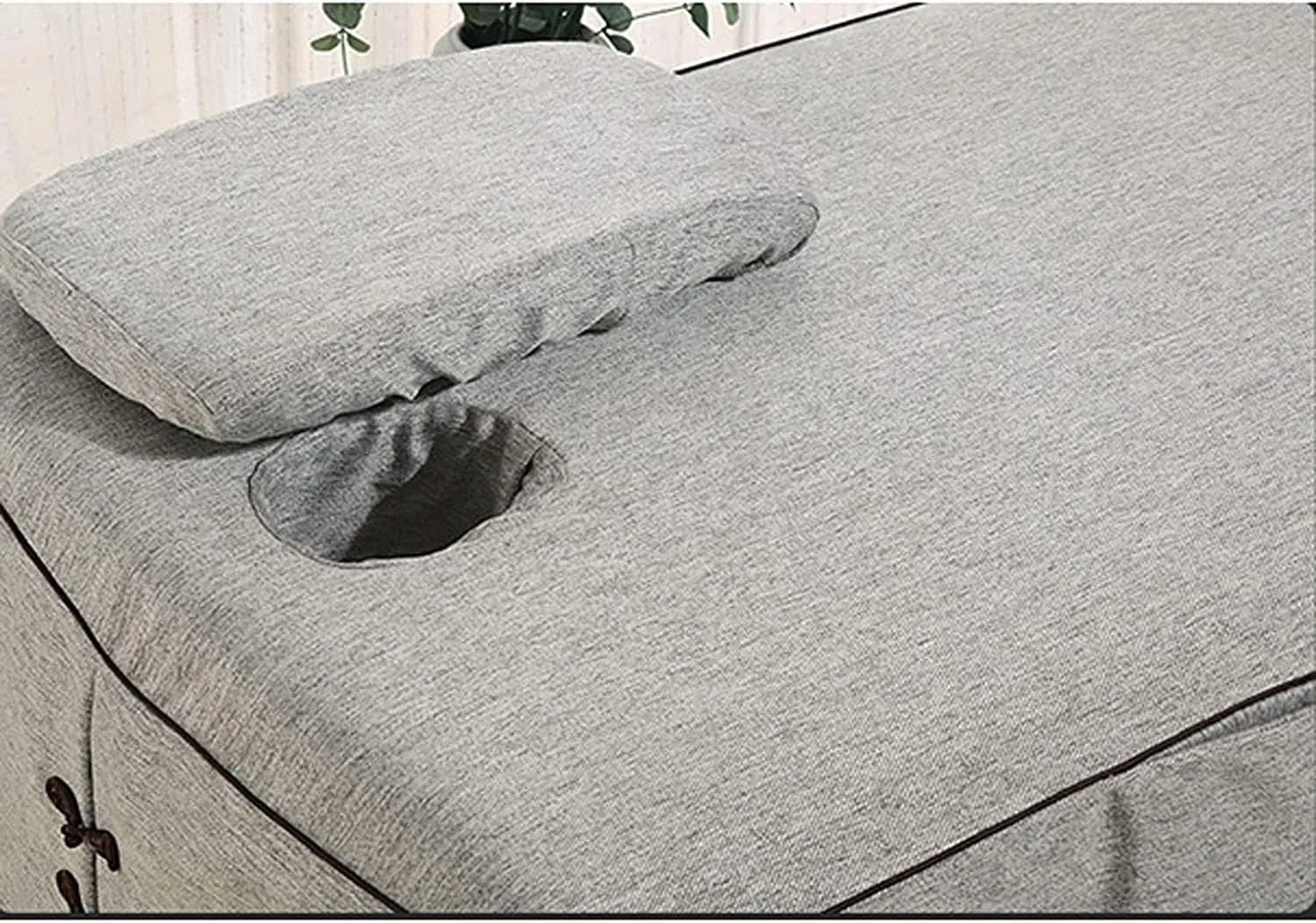 4-Piece Art Massage Table Sheet Skirt Set - 4-Piece Beauty Bed Cover European Style Cotton and Linen Beauty Salon Special Massage Bed Cover Physiotherapy Bed Cover ( Color : White , Size : 70*190cm )