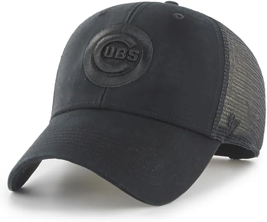 47 Brand MLB Unisex Black Team Logo Flagship MVP Mesh Trucker Adjustable Snapback Baseball Cap Adult One Size Fits All