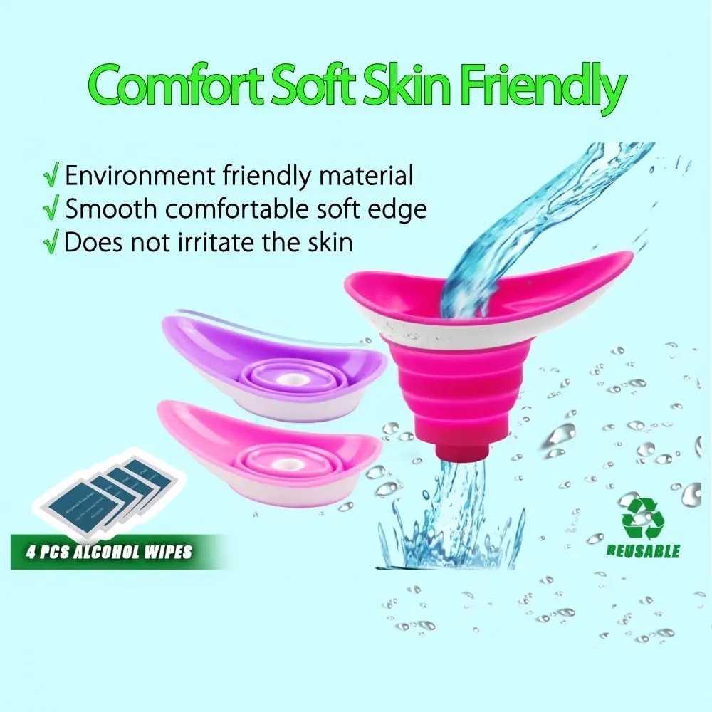 4pcs Portable Pee Bags Emergency Urine Bags Mini Toilet & 1pcs Male Urinal Device & 1pcs Female Urinal Device