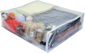 5-Pack Large (20" x 23" x 6") Heavy Duty Vinyl Zippered Storage Bags (Clear) for Sweaters, Blankets, Comforters, Bedding Sets (11.9 Gallon)