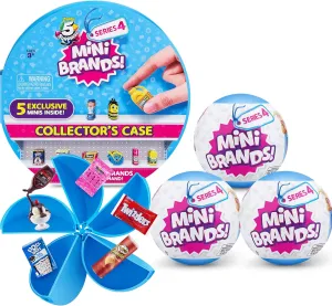 5 Surprise Mini Brands Collector's Kit by ZURU - Kids Toy, Great Includes Real Miniature Collectibles, 3 Mystery Capsules   1 Case, (Amazon Exclusive)