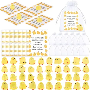 50 Set Mini Chicken Figurines Inspirational Gifts Tiny Resin Animal Miniature Chicken Statues Ornaments Back to School Gifts for Coworker Office Birthday Party Favors DIY Dollhouse Home Decor