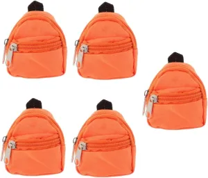 5pcs Miniature Doll Backpack Ornament for Home Decor Cute Mini House Accessory Decorative Cloth Dollhouse Bag for Boys and Girls Play and Miniature Display