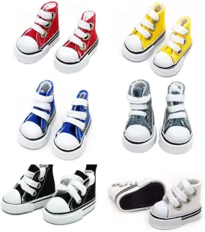 6 Pairs Mini Finger Shoes, Realistic Doll Shoes Fingerboard Shoes Mixed Color Mini Skate Shoes Tiny Shoes for Finger Breakdance 3.5cm/1.37in
