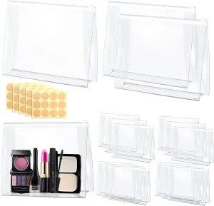 60 Pack Mini Clear Makeup Bags with Zipper Small Waterproof Travel Toiletry Cosmetic Bag EVA Plastic Clear Pouches for Organizing Transparent Makeup Organizers and Storage Bulk, 7.9 x 6.2 x 2 in