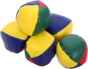 6pcs Colorful Round Pu Bean Bags for Toss Games Soft Mini Sandbags for Boy Girl Fun Boosts Hand-Eye Coordination Lightweight Portable