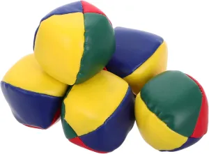 6Pcs Mini Colorful Bean Bags Soft PU Material Tossing for Indoor and Outdoor Games Enhances Coordination and Physical Skills for Parties and Family Fun