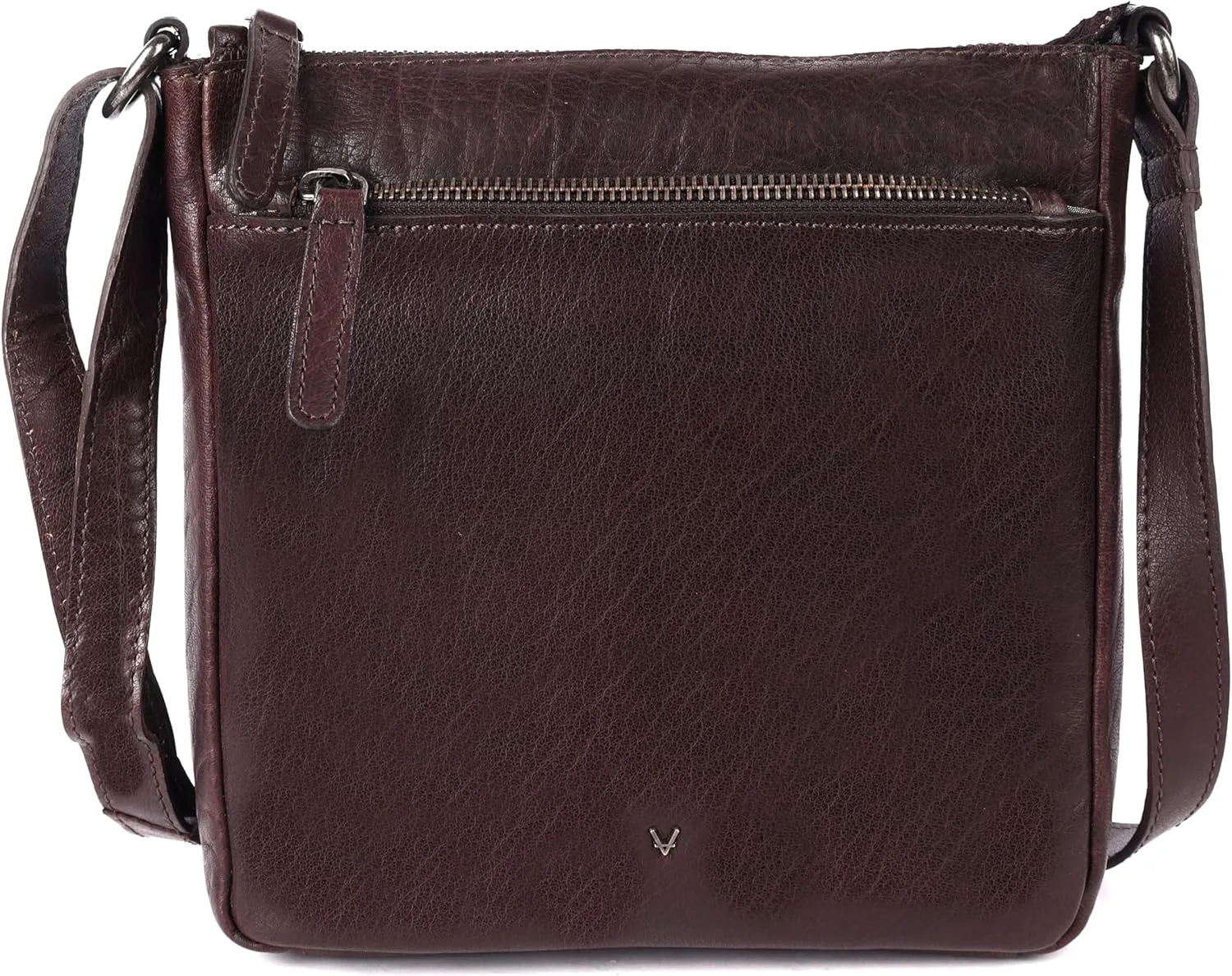 8.25 Inch Genuine Leather Crossbody Sling Bag for Women - Trendy Casual Office Bag with Adjustable Strap