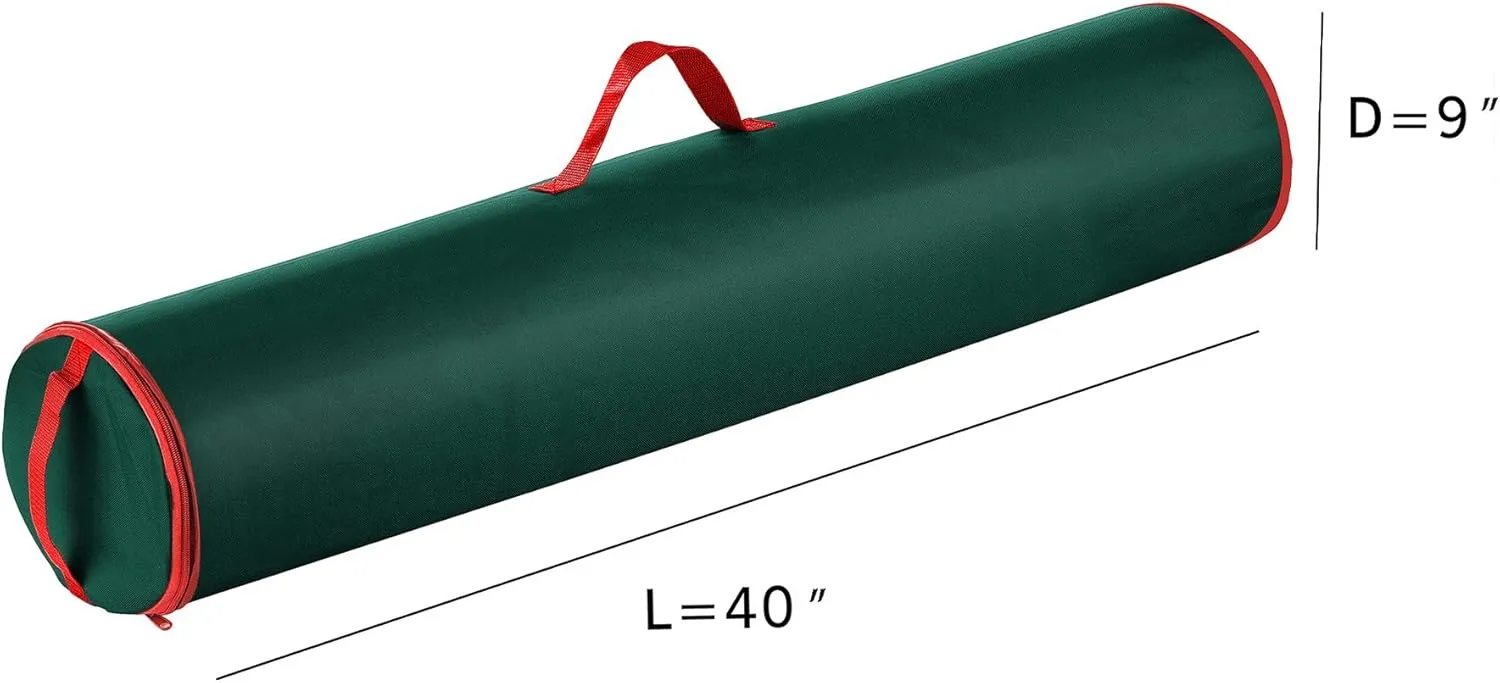83-DT5540 Premium 2-Pack | 40.5 inch Gift Wrapping Paper Storage Bag | Green, 2 Count