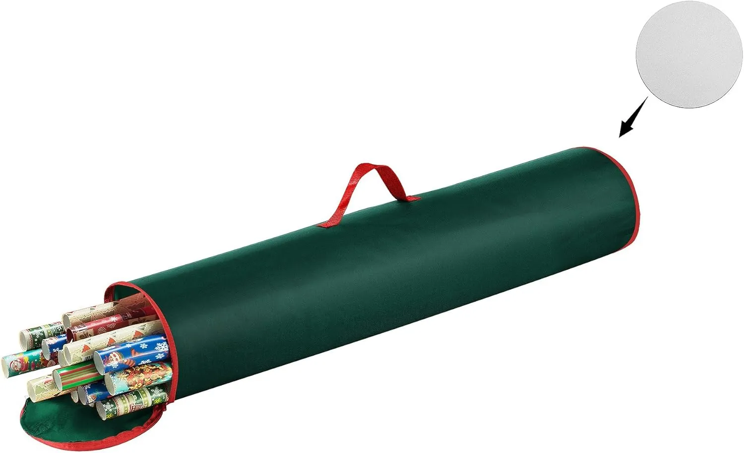 83-DT5540 Premium 2-Pack | 40.5 inch Gift Wrapping Paper Storage Bag | Green, 2 Count