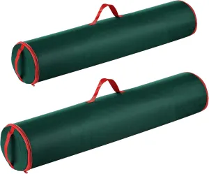 83-DT5540 Premium 2-Pack | 40.5 inch Gift Wrapping Paper Storage Bag | Green, 2 Count