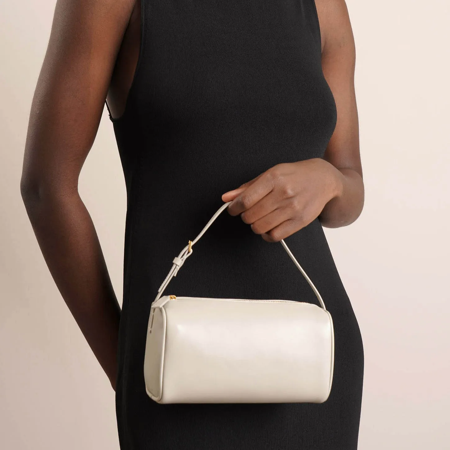 90's light grey leather bag