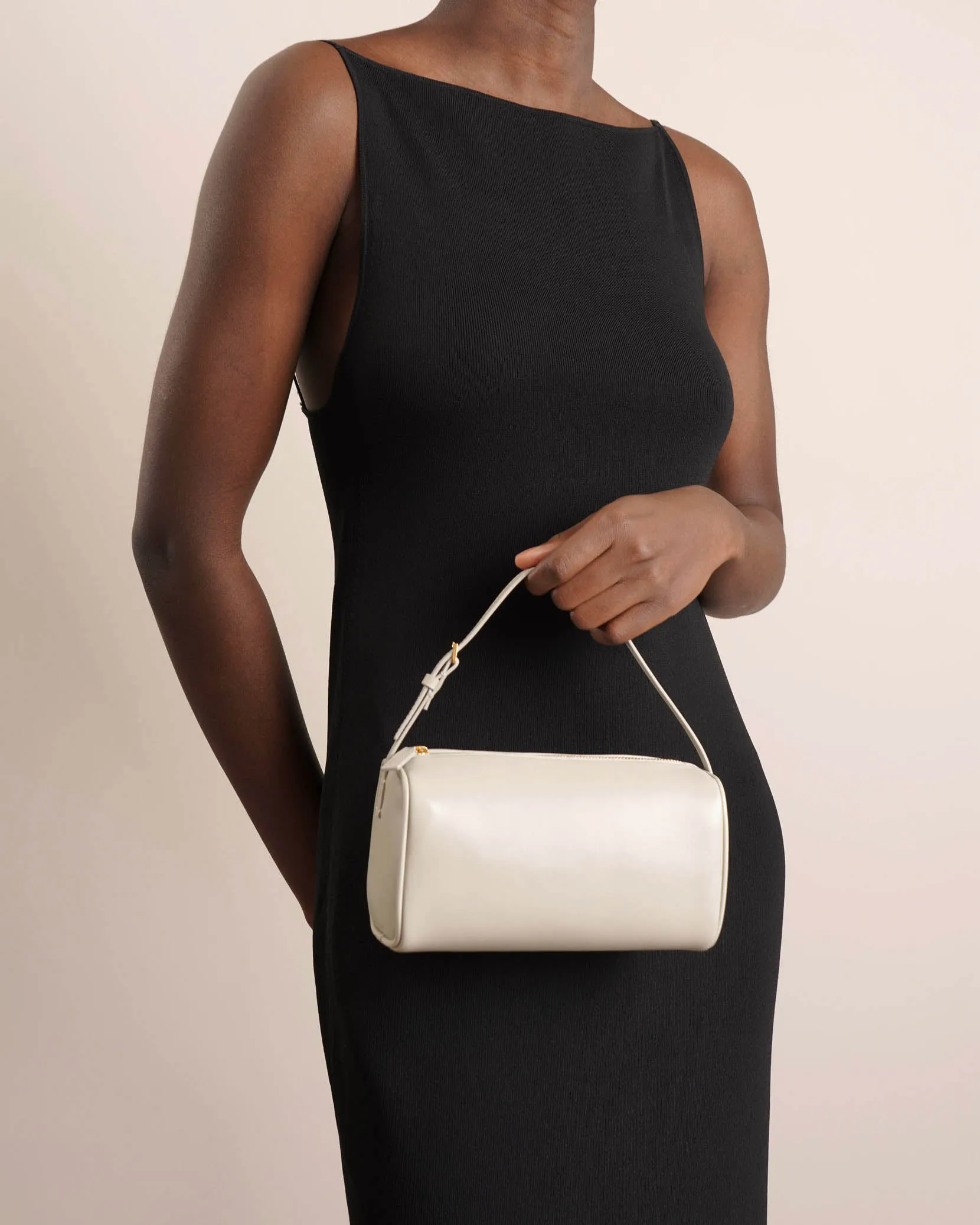 90's light grey leather bag