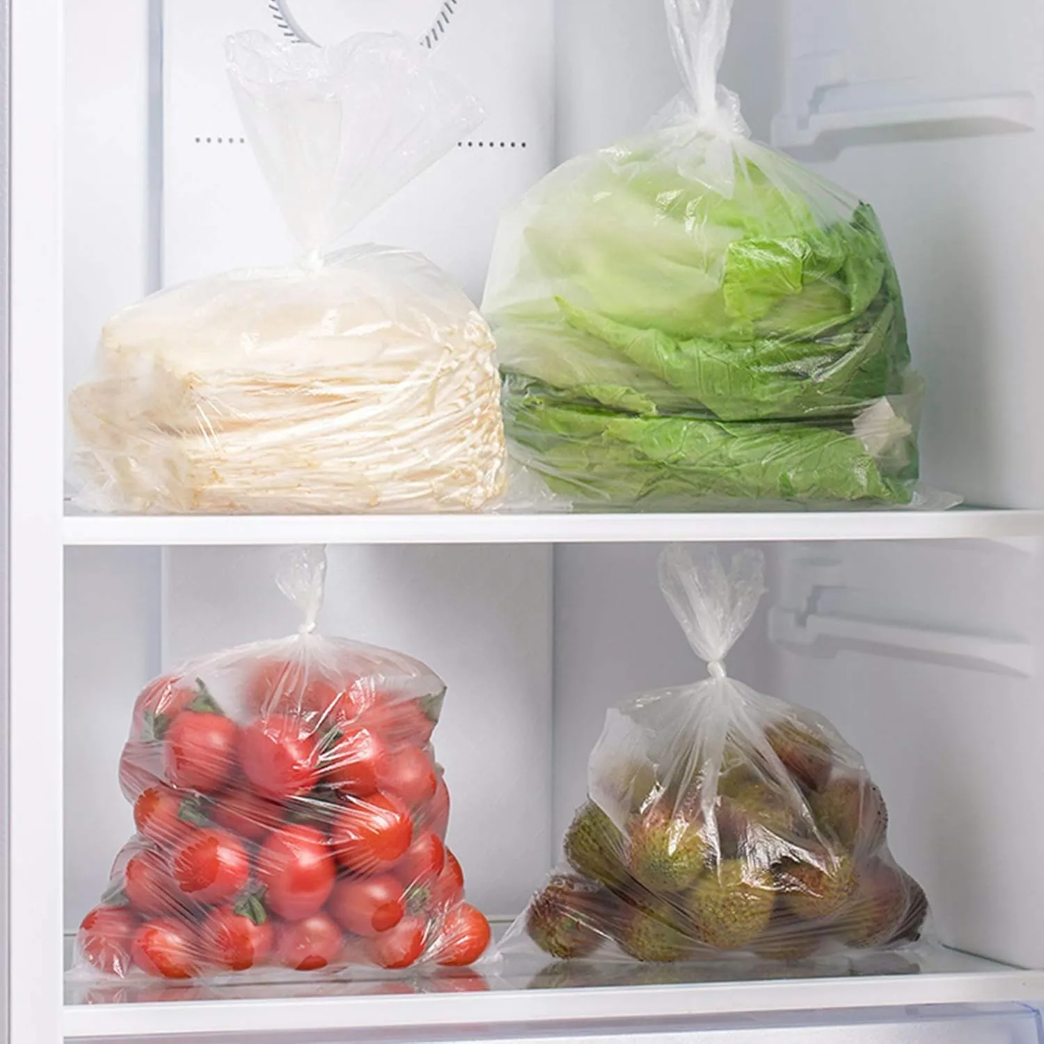9527 Product 12" x 20" Clear Plastic Produce Bag Food Storage bag on a Roll,350 bags one Roll