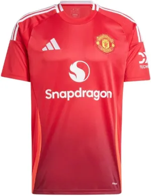 adidas Manchester United Men’s Stadium Home Jersey 2024/25 (US, Alpha, X-Large, Regular, Regular, Red)