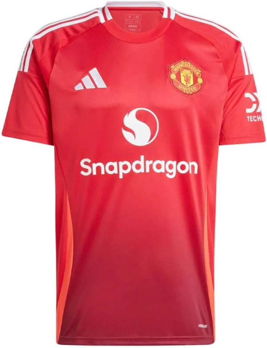 adidas Manchester United Men’s Stadium Home Jersey 2024/25 (US, Alpha, X-Large, Regular, Regular, Red)
