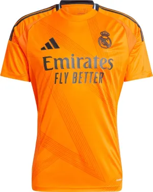 adidas Real Madrid Men’s Stadium Away Jersey 2024/25 (US, Alpha, Medium, Regular, Regular, Crew Orange)