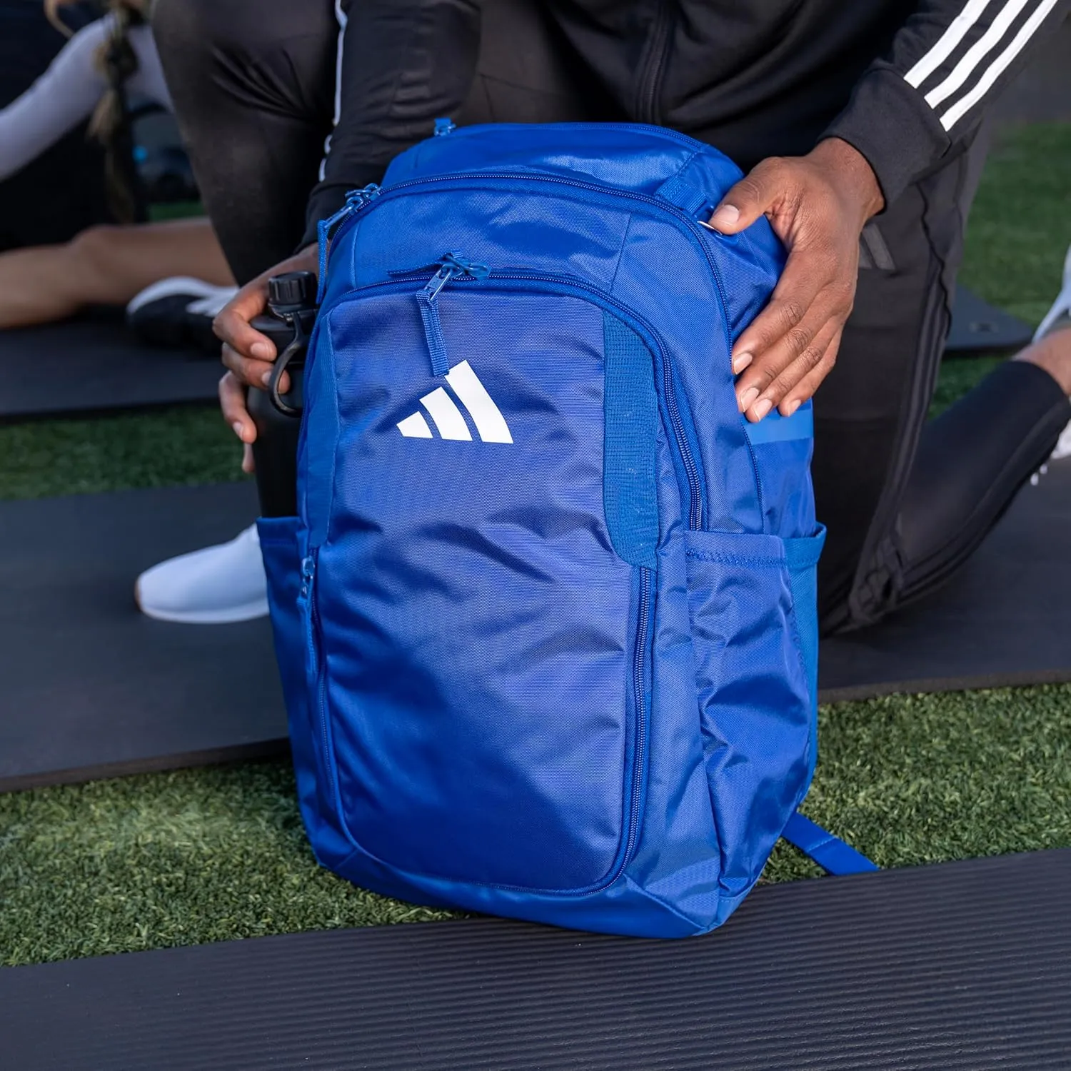 adidas Stadium Team Sports Backpack for Men and Women (36l) Durable Athletic Laptop Bag, Dark Grey/4.0, One Size