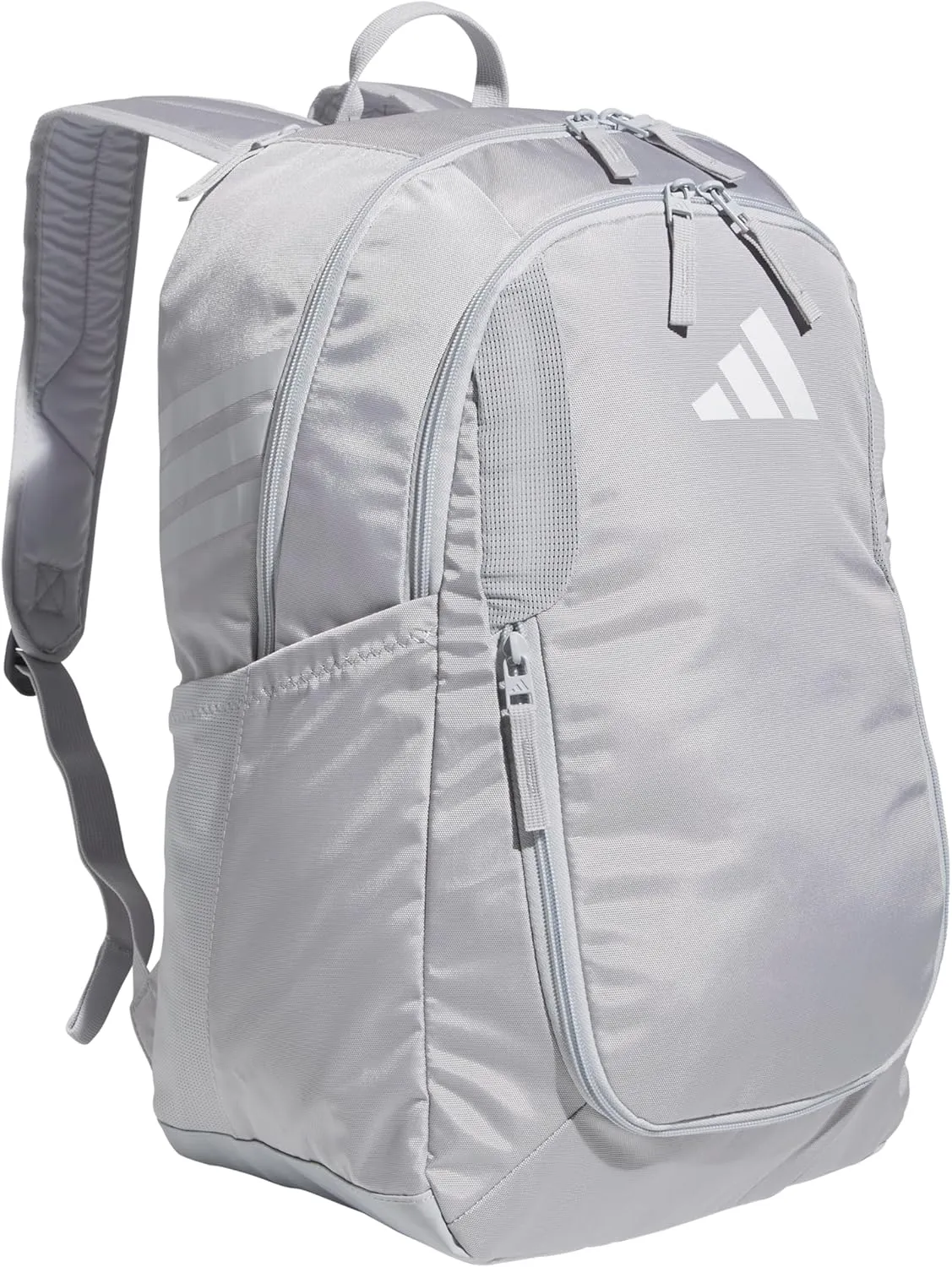adidas Stadium Team Sports Backpack for Men and Women (36l) Durable Athletic Laptop Bag, Light Grey/4.0, One Size