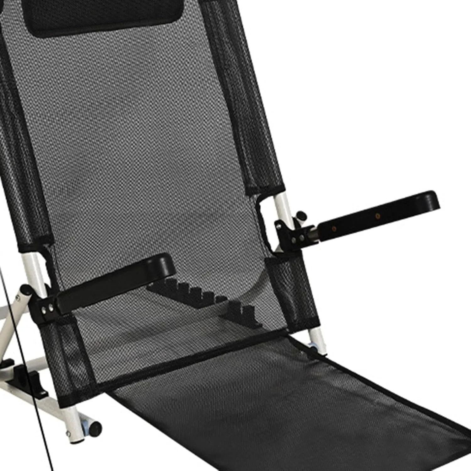 Adjustable Chair for Stadium and Beach with Back Support, Black
