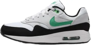 Air Max 1 Big Kids' Shoes (DZ3307-108, White/Pure Platinum/Black/Stadium Green) Size 5